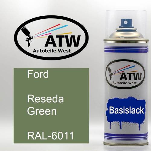 Ford, Reseda Green, RAL-6011: 400ml Sprühdose, von ATW Autoteile West.